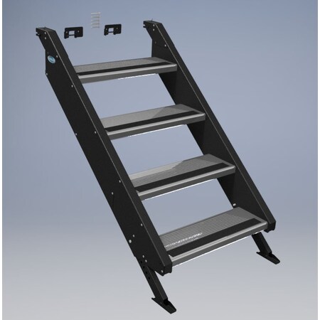 Mor/Ryde STEPS AND STEP RUGS RV 4 Step 3512 Inch To 44 Inch Height Removable STP54-012H